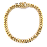 7mm Gold Miami Cuban Bracelet 10K - White Carat - USA & Canada